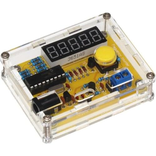 DIY meter frequency counter Tester digital Crystal Counter Meter Oscillator Tester with Transparent Case 1Hz~50MHz