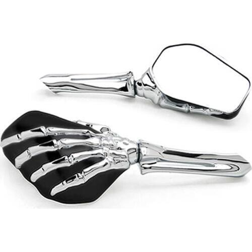 Brand new Black/Chrome Custom Motorcycle Skeleton Mirrors For Honda Shadow Aero Phantom VLX 750 1100