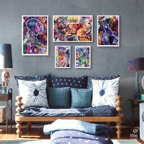 Modern Graffiti Abstract Canvas Painting Lover Sex Woman Poster Street Wall Art Canvas Pictures for Living Room Home Decor