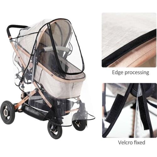 Baby Stroller Rain Cover Four Seasons Universal Baby Carriage Rain Cover Baby Carriage Transparent Raincoat Windproof Cover