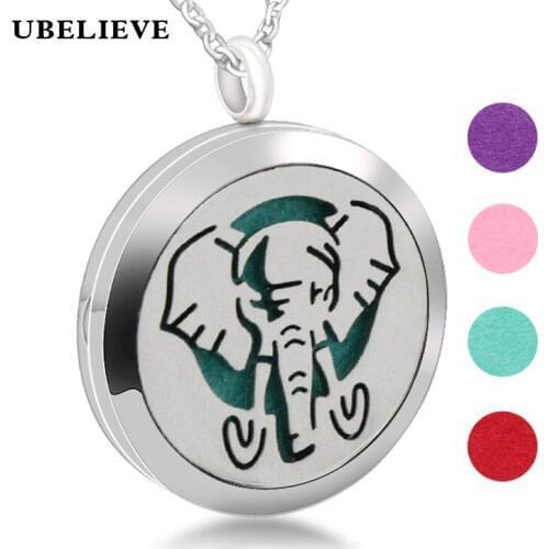 Stainless Steel Essential Oil Jewelry Round Magnet Aromatherapy Diffuser Necklace Pendant Scent Locket With Pad Dropshipping