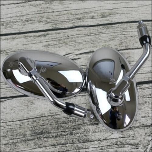1pair Cafe Racer Motorcycle Rearview Mirrors GN coffee Vintage motorbike Side Mirrors 10mm screw thread