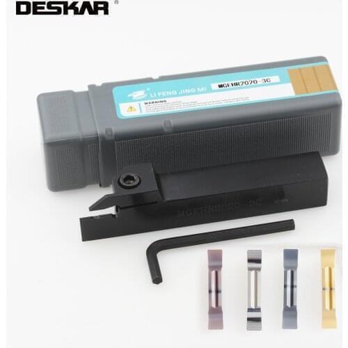 1PC DESKAR MGEHR1212 MGEHL1212 With 10PCS MGMN-G MRMN-G MGGN-JM LF6018 LF9018 K10 LDA Grooving Turning Tools CNC Lathe Slot Set