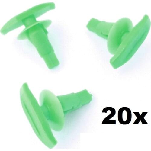 20x For Honda Plastic Weatherstrip & Rubber Door Seal Clips, Door Gasket Clip- Green #72311-S5S-003