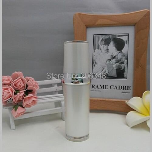 30ml pearl white acrylic barrel type press pump lotion.emusion bottle,cosmetic container,press pump bottle ,Cosmetic bottle