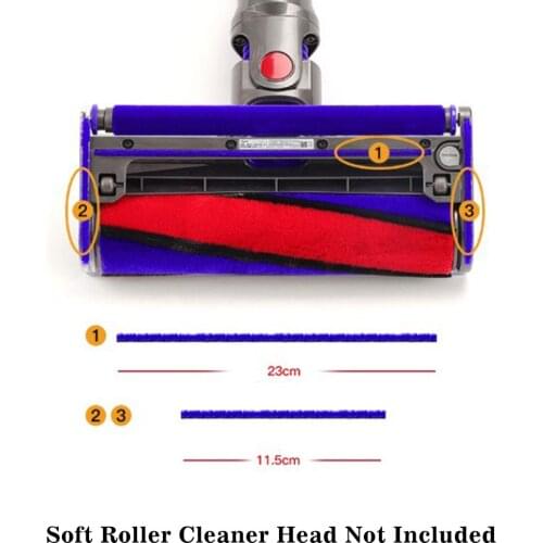 4pcs Plush Strips Hose Kit For Dyson V7 V8 V10 V11 Vacuum Cleaner Soft Roller Head Robot Vacuum Cleaner Spare Parts New