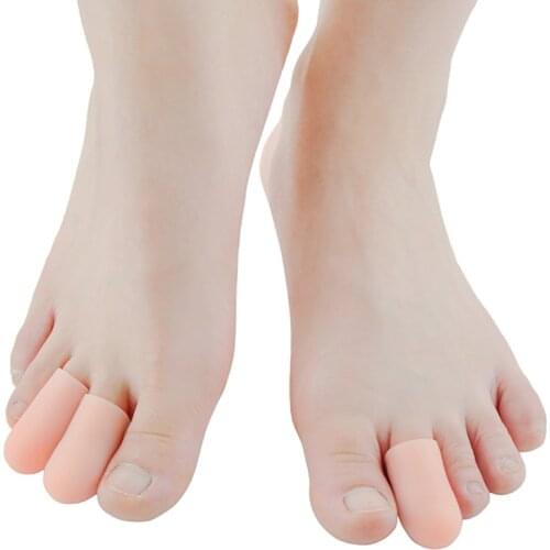 4Pcs Toe Finger Protector Silicone Gel Tubes Corn Blister Protect Pain Relief Cover Toe Separator Hand Foot Care Tool D0274