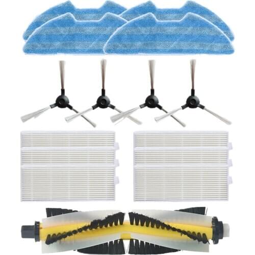Accessory for Proscenic 811GB 911S Vacuum Cleaner Replacement of 1 Main Brush 4 Side Brushes 6 Hepa Filter 4 Mop Cloth