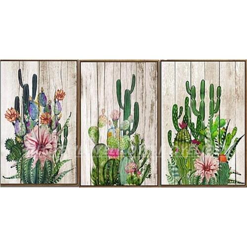 Diamond Paint 100% Full Square/Round Drill 5D DIY Diamond Painting "Cactus flower" 3D Embroidery Cross Stitch Home Decor FG1669