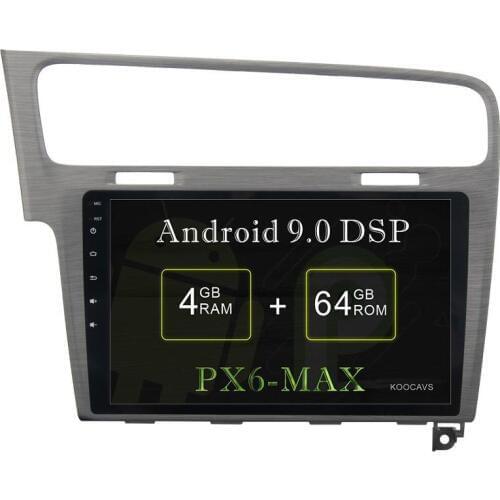 KOOCAVS 10.2" IPS Android 9.0 Car GPS Radio Player for Golf 7 2013 2014 2015 2016 2017 4GB+64GB Stereo Multimedia Headunit