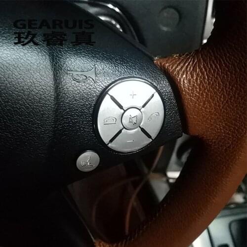 Car Styling Steering Wheel Buttons Cover Sticker Trim For Mercedes Benz C E S Class W204 W212 GLK X204 Interior Auto Accessories