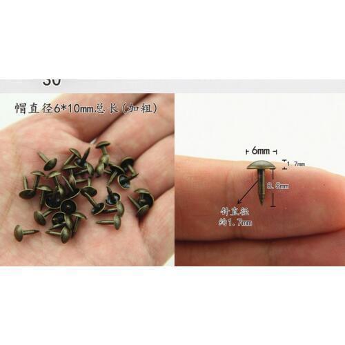 Bronze Upholstery Nails Jewelry Gift Case Box Door Sofa Furniture Decorative Tack Stud Pushpin Hardware accessories 6mm*10mm