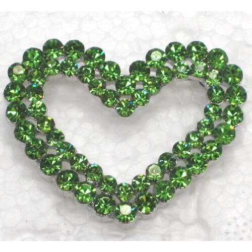 Peridot Rhinestone Heart Pin brooches C139 K