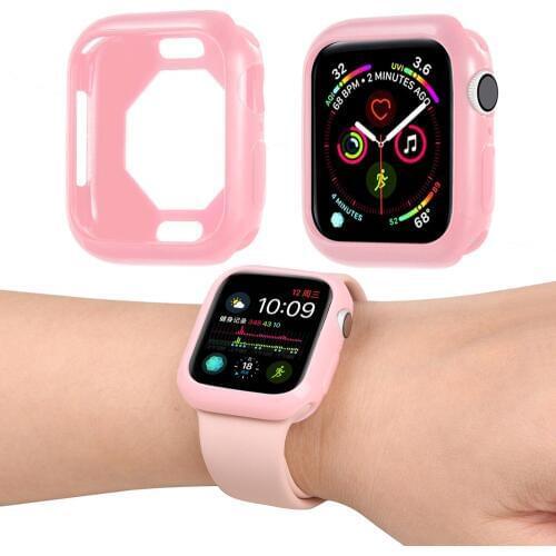 Candy Color Watch Frame Case for Apple Watch Series SE/6/5/4 Soft TPU Flexible Cover Thin Lightweight Bumper for iWatch 40/44mm