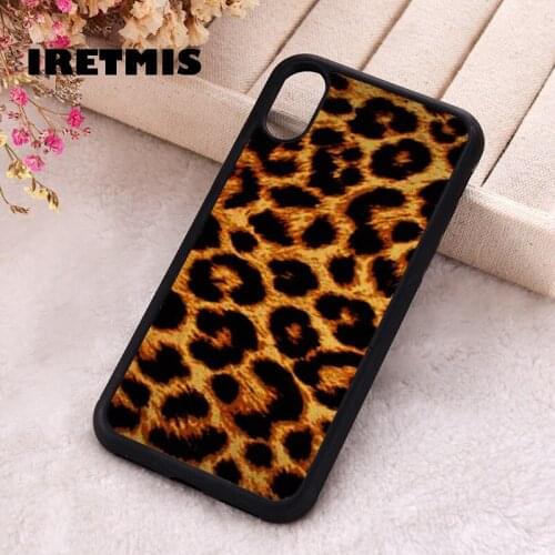 Iretmis 5 5S SE 2020 phone cover cases for iphone 6 6S 7 8 Plus X Xs Max XR 11 12 MINI Pro Soft Silicone TPU Leopard Print