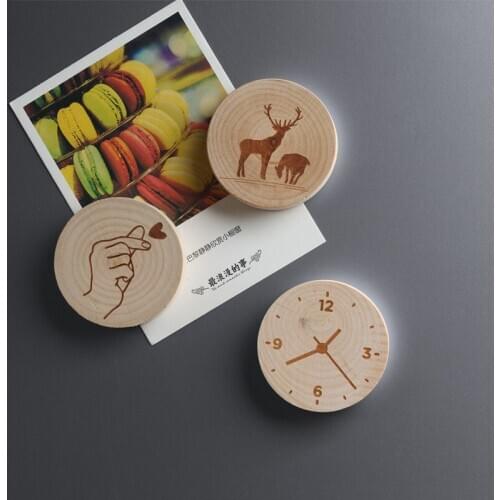 Wooden Magnetic Refrigerator Personalized Refrigerator Message Magnetic Sticker Simple Log Screwdriver Bottle Opener Custom Logo