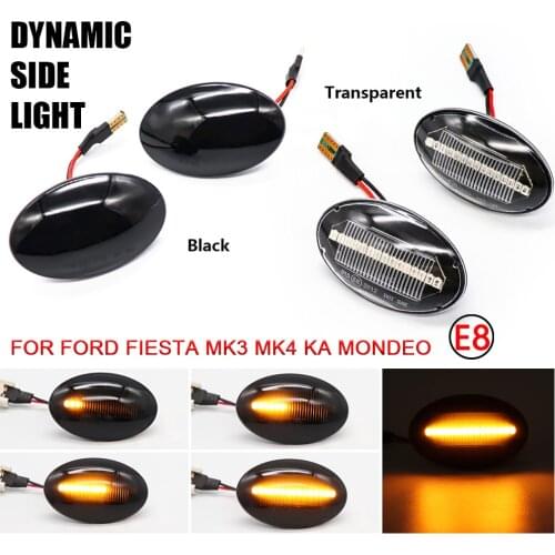 For Ford Fiesta III IV MK3 MK4 KA Mondeo I Transit Tourneo Amber Yellow Smoke Side Marker Lights Turn Signal Light Led Indicator