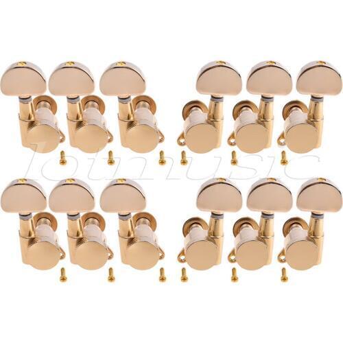 Electric Acoustic Guitar Tuning Pegs Keys Tuners Machine Heads 3x3 Gold 2 Set