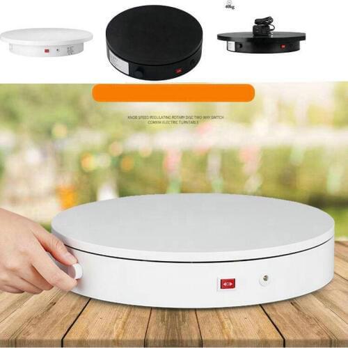 HQ 20-60CM Knob Control Speed Electric Rotating Portable Photography Turntable Rotary Display Stand Two Way for Product Show