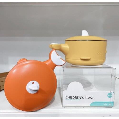 Creative Shark Style Baby Bowl Lovely Animal Design Stainless Steel Infant Bowl Children Eating Utensils Toddler Tableware