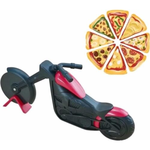 Stainless Steel Motorcycle Roller Pizza Cutter Pies Waffles Knife Scissors Tools Pizza Chopper Knives Kitchen Cake Gadget