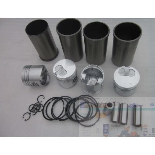 Set of piston , piston rings, piston pin, and liners for one engine use for Laidong swirl engine KM4L22T