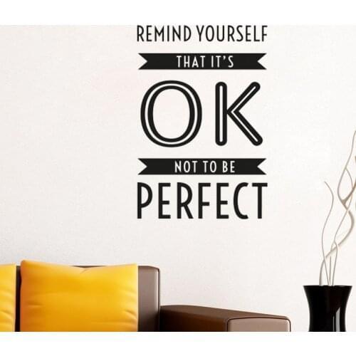 Remind Yourself That Its Ok Wall Stickers Home Decor Living Room Bedroom Wall Decals Removable Vinyl Wall Art Murals