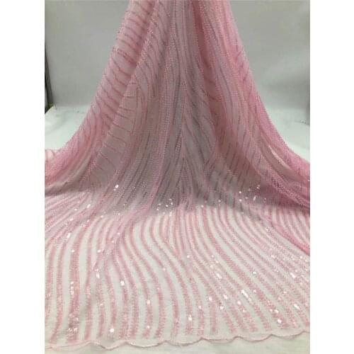 New Handmade beaded African Lace Fabric High Quality Lace African Beaded Lace Fabric Wedding French Lace Fabric 7JRB-91801