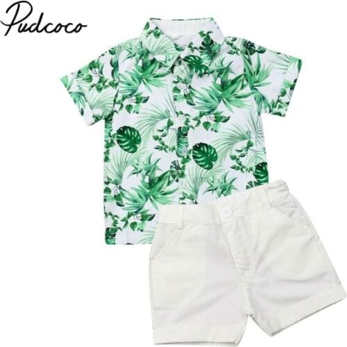 2019 Brand New Toddler Kid Baby Boys Summer Clothes Beach T-Shirt Tops+Short Pants Casual Outfit Set Summer Clothing