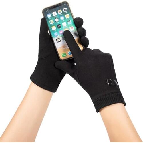 2021 Factory Wholesale Mens Autumn And Winter Plus Velvet Warm Gloves Fashionable Korean Driving Touch Screen Gloves