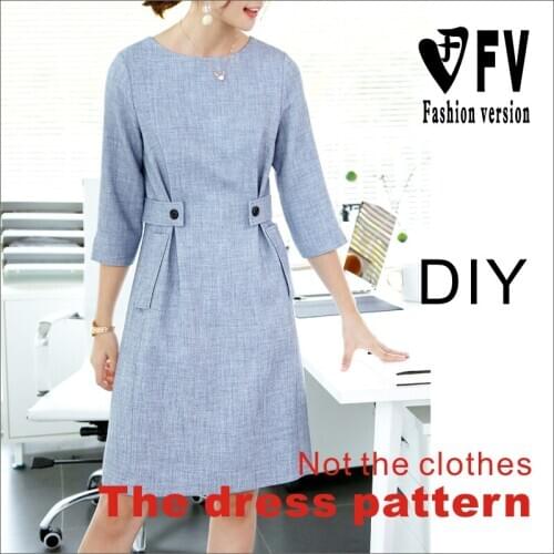 Garment sewing pattern new style dress womens casual and comfortable design drawings BLQ-398