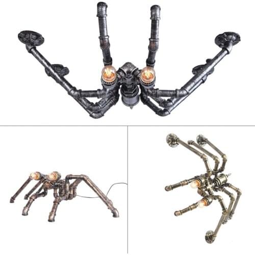 American style simple personality living room dining room coffee shop bedroom milk tea shop room decoration spider lamp