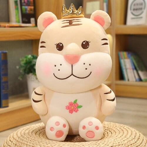 Cute tiger plush toy pillow girl sleeping in bed super soft doll doll big doll birthday gift