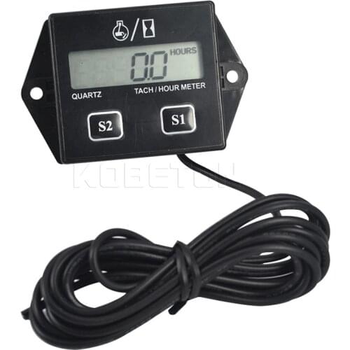 Digital Engine Tach Hour Meter Tachometer Gauge Engine RPM LCD Display For Motorcycle Motor Stroke Engine Car Boat Cars Supplies