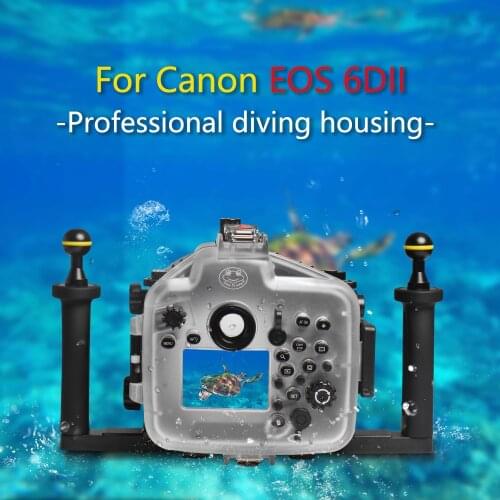 Seafrogs Waterproof Housing for Canon 6D II DSLR Camera Underwater 40m 130ft Inbuilt Leak Detection Sensor Optical Port