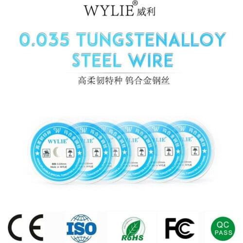 Wylie 0.035mm Highly Flexible Special Tungsten Alloy Wire Flying Line For Mobile Phone CPU Fingerprint Touch Dedicated Repair