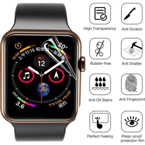 Iwatch Anti-Scratch Protective Film Protection Soft HD Screen Protector 44mm40mm for Apple Watch Series S6 SE Iwatch Accessories
