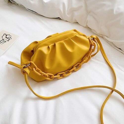 Female bag fashion popular small bag female 2020 summer new trend fold chain shoulder bag fold bag cloud bag