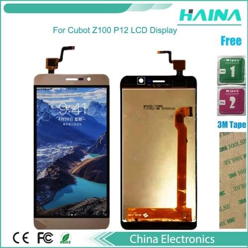 100% Original Quality Phone For Cubot Z100 P12 LCD Display Screen And Touch Screen Assembly Replacement Part 3 color And tools