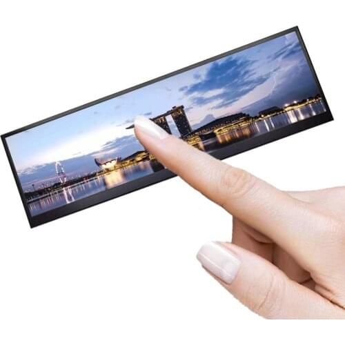 12.6-inch metal case bar touch monitor 1920*515 IPS panel For raspberry pi Car Industrial advertising display Aida 64 monitor
