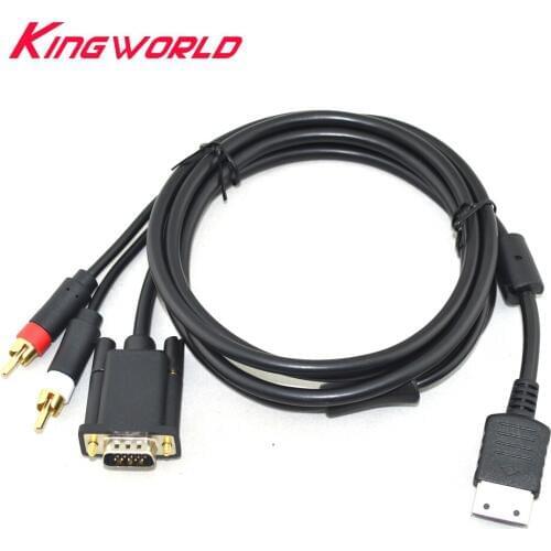 50pcs High quality Definition Audio Video Cord RCA Sound Adapter HD PAL NTSC VGA box Cable for SEGA Dreamcast DC