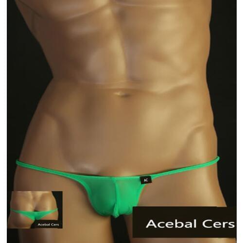 Acebal Cers 2019 mens underwear sexy low waist Seamless transparent Hot Cheap wholesale nylon sexy men underwear Increase size