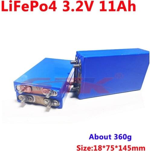 GTK Brand new!3.2V 11Ah 10Ah lithium LiFePo4 battery 3C discharge 11000mah cell for diy 12V Ebike motorcycle scooter solar light