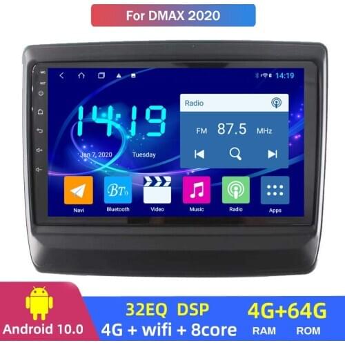 Android 10 Car Multimedia Auto Radio 4G+64G Autoradio for 2020 Isuzu DMAX car GPS Android Large Screen Reversing Image Navigator