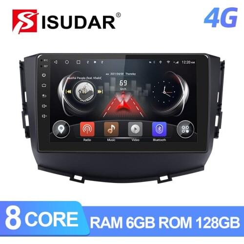 ISUDAR T72 QLED Android 10 Car Radio For Lifan/X60 GPS Auto Multimedia Player CANBUS 8 Core RAM 6G DVR Camera 4G Net FM No 2din