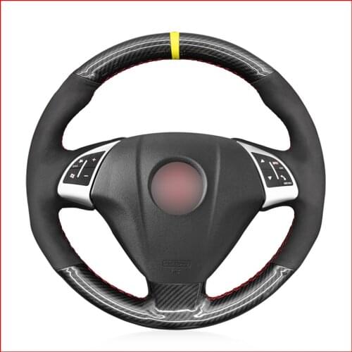 MEWANT PU Carbon Fiber Steering Wheel Cover for Fiat Grande Punto Bravo Linea 2007-2019 Qubo Doblo Opel Combo Vauxhall Combo