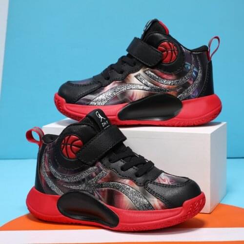Kids Brand Basketball Shoes 2021 Autumn Leather Sport Children Basketball Sneakers for Boys Sport Shoes Child Basket Sport