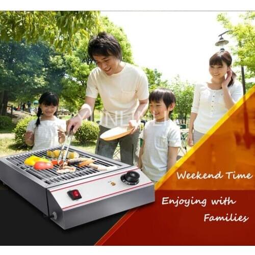 Electric Barbecue Machine/Smokeless Flat Grilling Machine Household/Outdoors Barbecue Stove Electric Grill Pan ESK-1