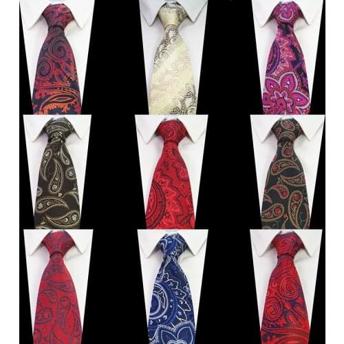 GUSLESON New Print Dot Plaid Tie For Men Extra Long Size 9cm Necktie Paisley Silk Jacquard Woven Neck Tie Suit Wedding Party