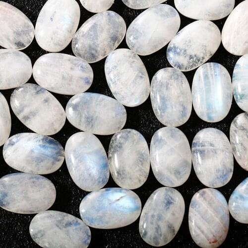 Round Cut Natural Moonstone 7x7MM Loose Stones with Blue light Wholesale Decoration Gemstone Jewelry Gift 10 pcs/set